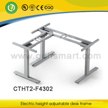 new design and most popular ellipse feet 3 legs electric height adjustable desk frame made in China